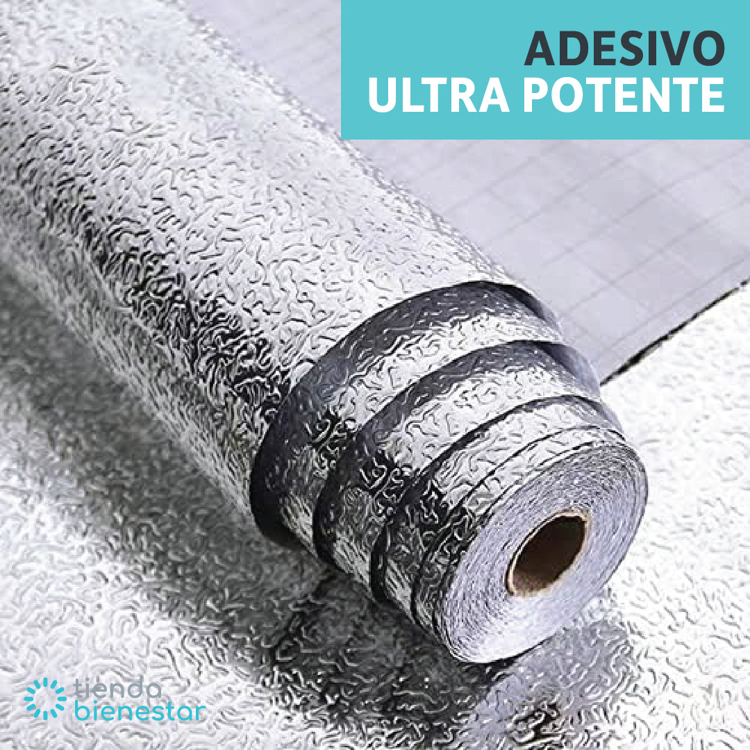 Papel Aluminio Adhesivo Multisuperficie <br> Rollo de 3 metros largo x 61 cms de ancho