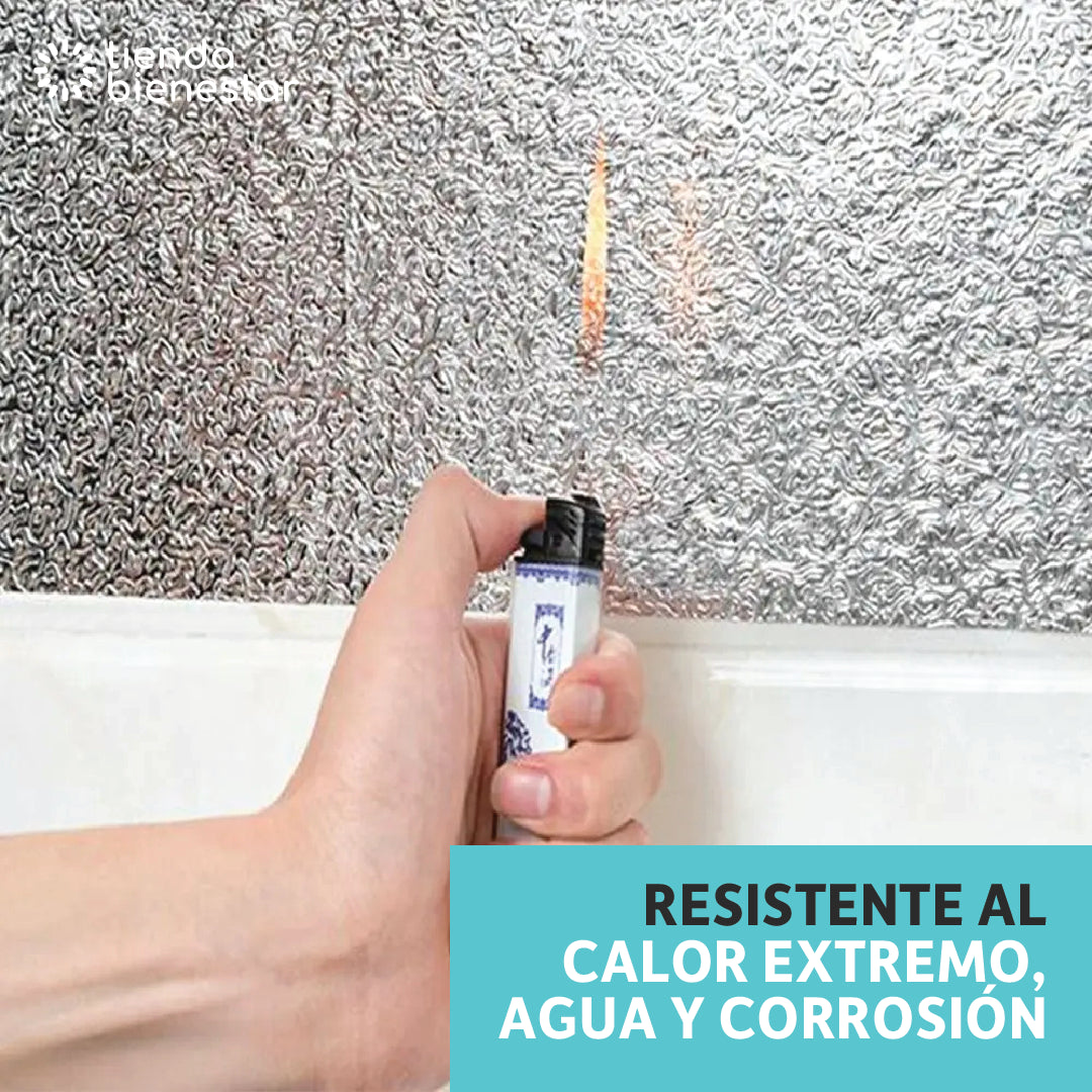 Papel Aluminio Adhesivo Multisuperficie <br> Rollo de 3 metros largo x 61 cms de ancho