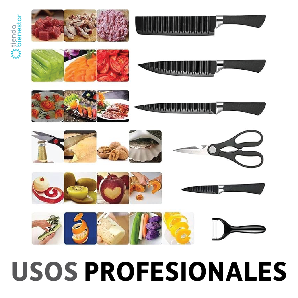 Set x 6 Cuchillos Profesionales