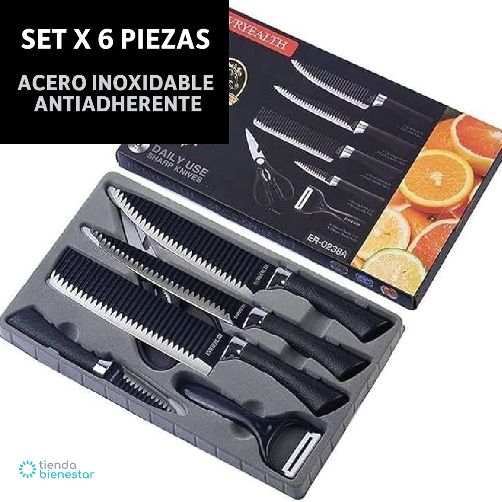 Set x 6 Cuchillos Profesionales
