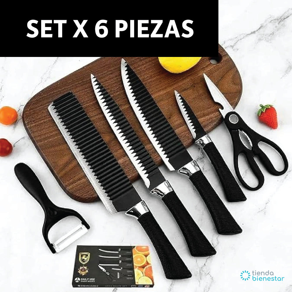 Set x 6 Cuchillos Profesionales