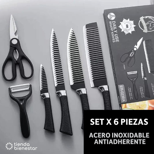 Set x 6 Cuchillos Profesionales