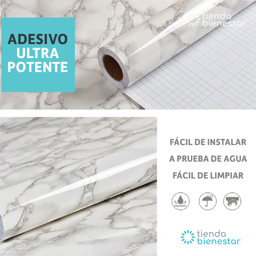 Papel Mármol Adhesivo - Rollo de 200x60 cms