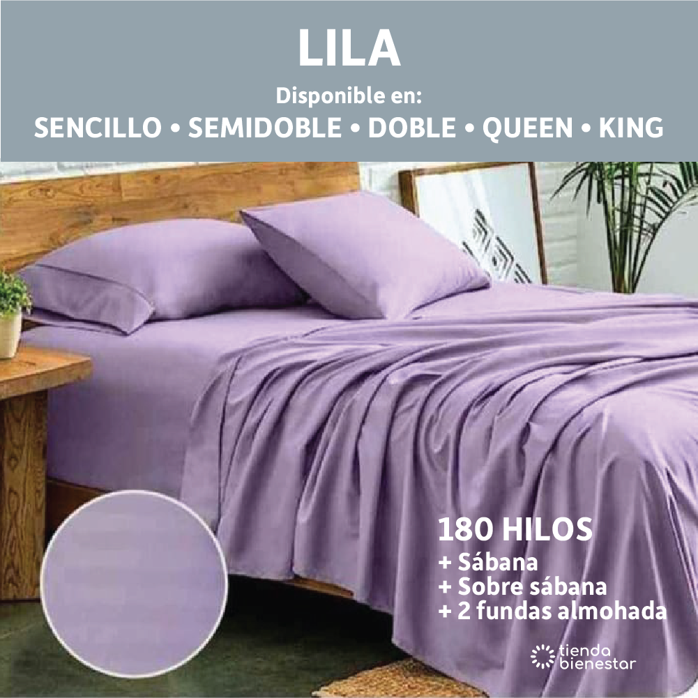 Juego de sábanas Premium Hoteleras 180 hilos <br> Sábana + Sobre sábana + 2 fundas almohadas