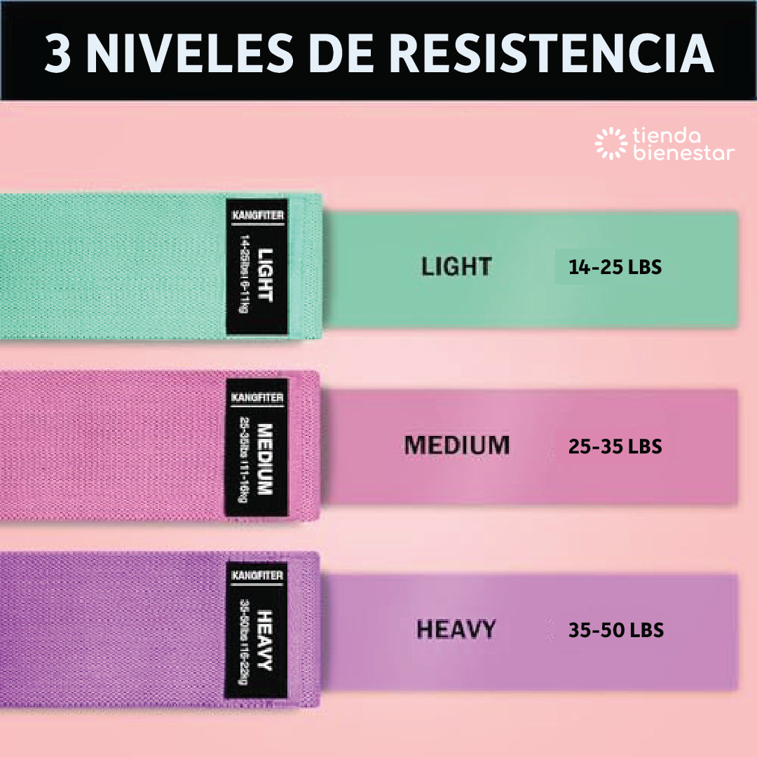 Set x 3 Bandas Elásticas Pilates